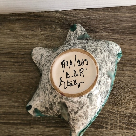 Vtg MCM Italian Ceramic Shell Dish - Picture 7 of 13